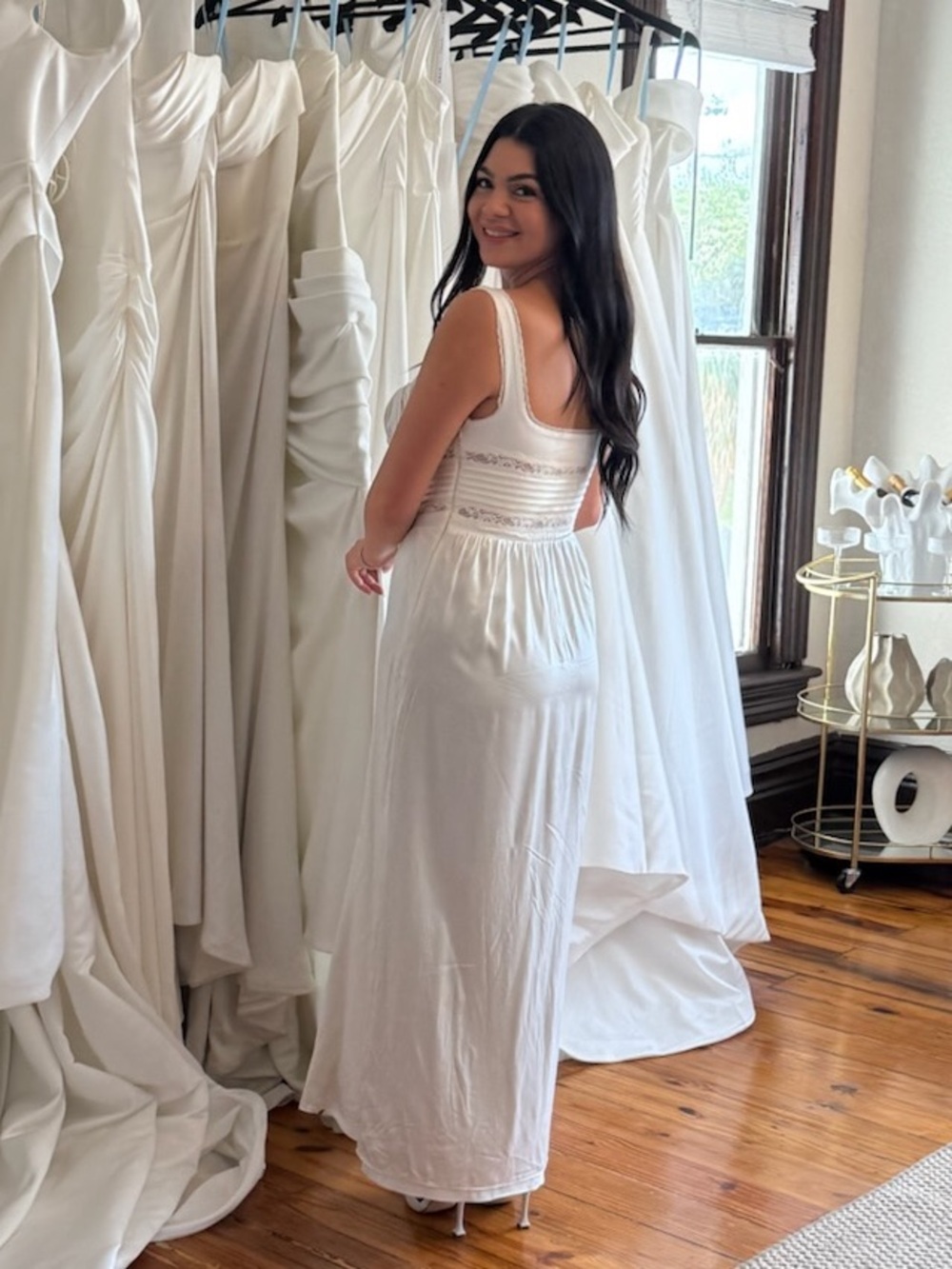 House of CB -white Illiana Silk Blend Maxi Dress - Picture 4 of 5